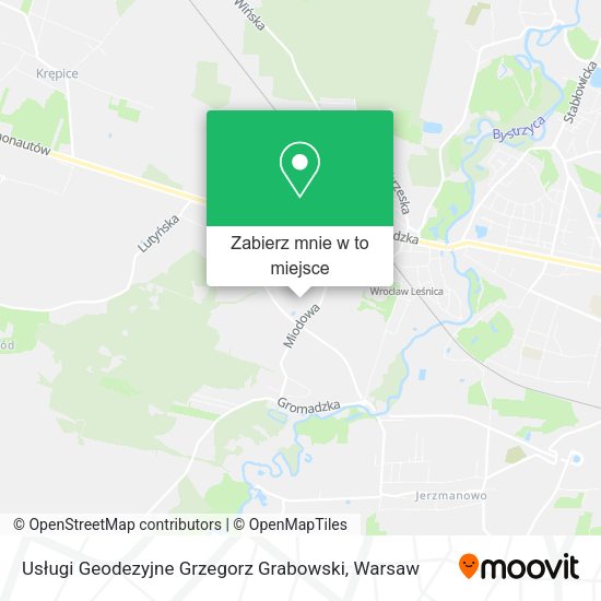 Mapa Usługi Geodezyjne Grzegorz Grabowski