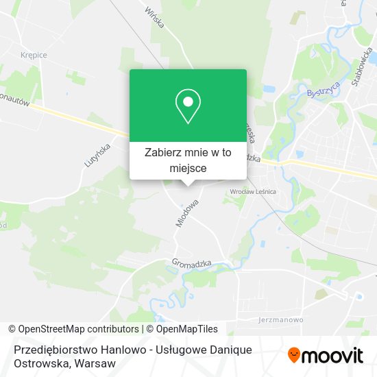 Mapa Przediębiorstwo Hanlowo - Usługowe Danique Ostrowska