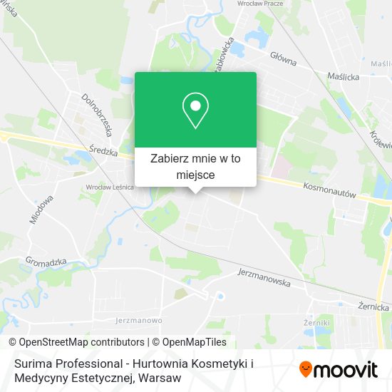 Mapa Surima Professional - Hurtownia Kosmetyki i Medycyny Estetycznej