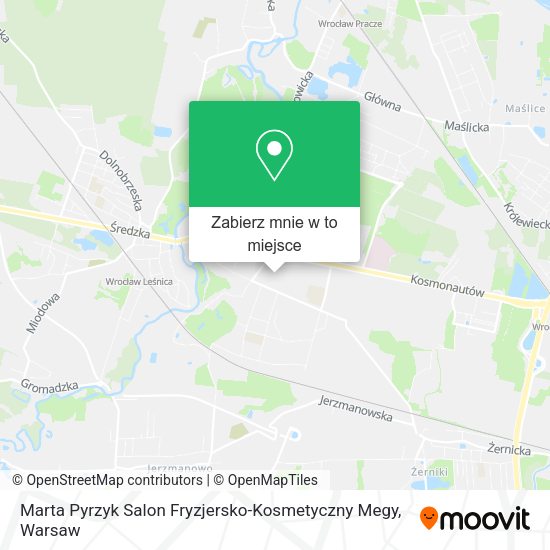 Mapa Marta Pyrzyk Salon Fryzjersko-Kosmetyczny Megy