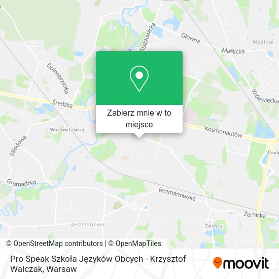 Mapa Pro Speak Szkoła Języków Obcych - Krzysztof Walczak