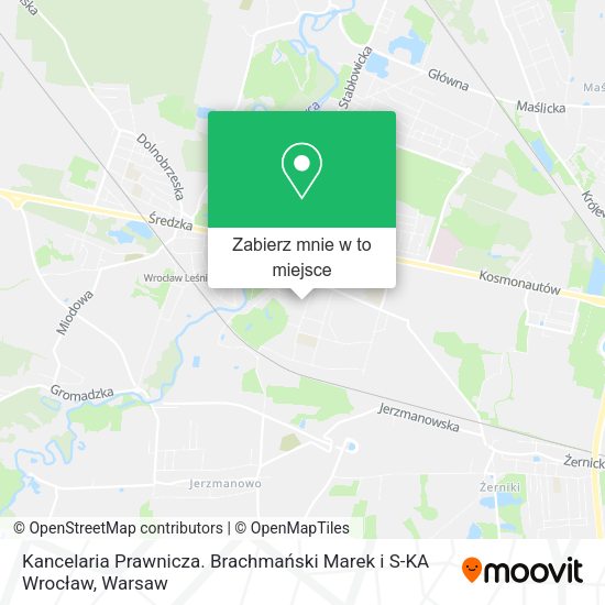 Mapa Kancelaria Prawnicza. Brachmański Marek i S-KA Wrocław