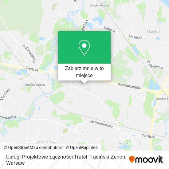 Mapa Usługi Projektowe Łączności Tratel Traciński Zenon