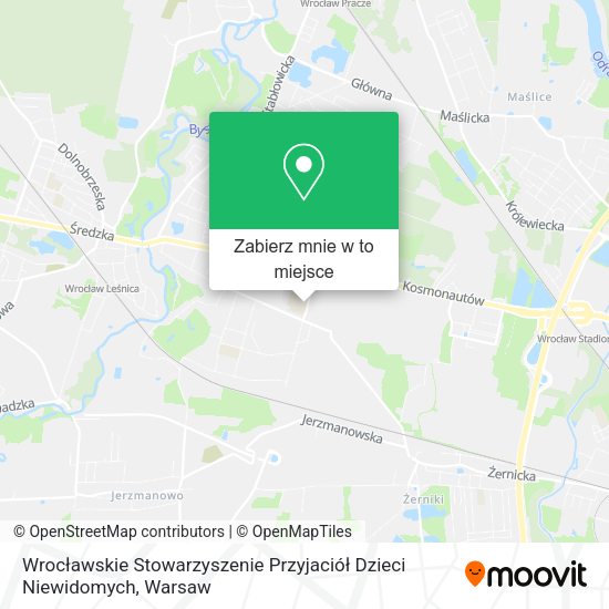 Mapa Wrocławskie Stowarzyszenie Przyjaciół Dzieci Niewidomych