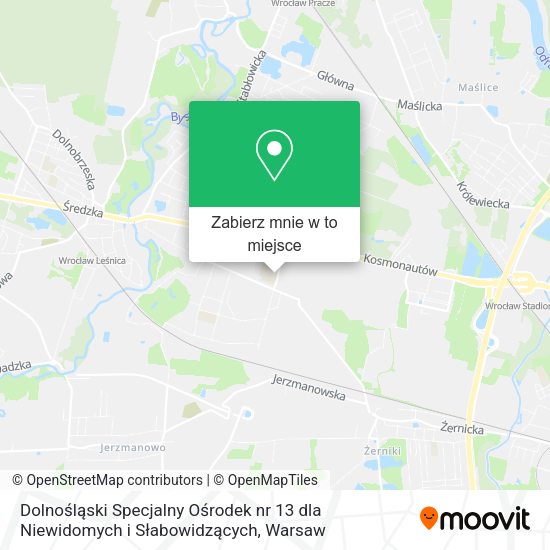 Mapa Dolnośląski Specjalny Ośrodek nr 13 dla Niewidomych i Słabowidzących