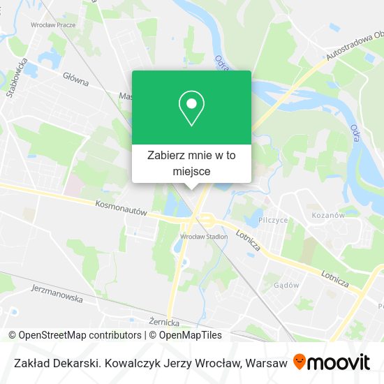 Mapa Zakład Dekarski. Kowalczyk Jerzy Wrocław