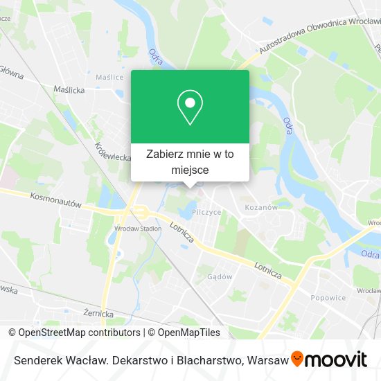 Mapa Senderek Wacław. Dekarstwo i Blacharstwo