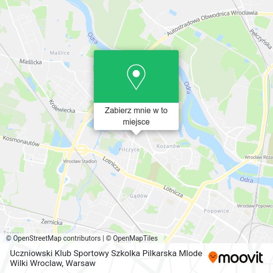 Mapa Uczniowski Klub Sportowy Szkolka Pilkarska Mlode Wilki Wroclaw