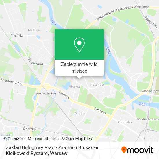 Mapa Zakład Usługowy Prace Ziemne i Brukaskie Kiełkowski Ryszard