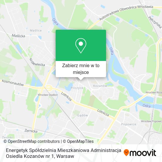 Mapa Energetyk Spółdzielnia Mieszkaniowa Administracja Osiedla Kozanów nr 1