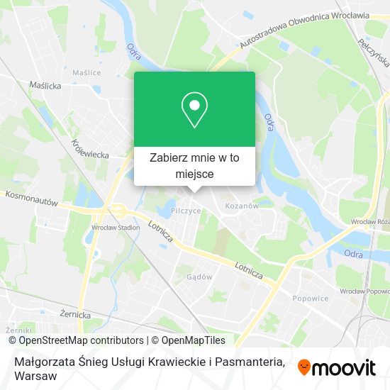 Mapa Małgorzata Śnieg Usługi Krawieckie i Pasmanteria