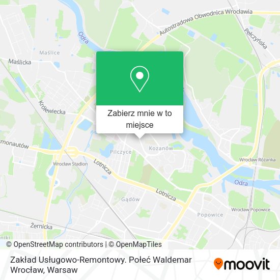 Mapa Zakład Usługowo-Remontowy. Połeć Waldemar Wrocław