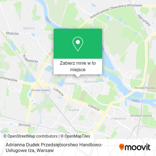 Mapa Adrianna Dudek Przedsiębiorstwo Handlowo-Usługowe Iza