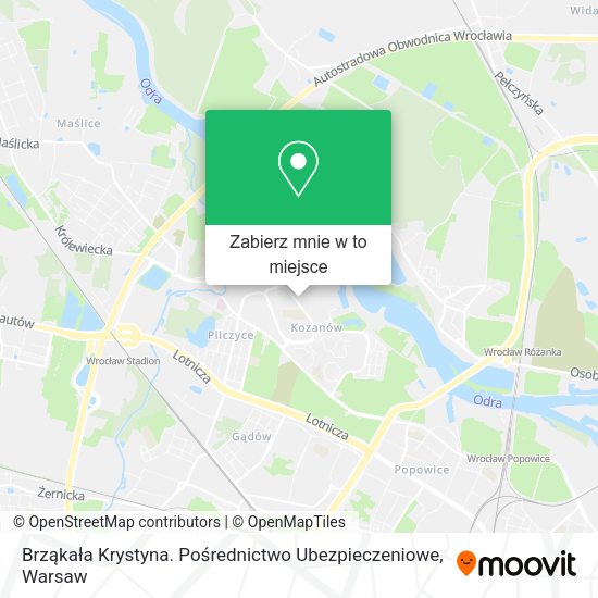 Mapa Brząkała Krystyna. Pośrednictwo Ubezpieczeniowe