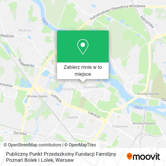 Mapa Publiczny Punkt Przedszkolny Fundacji Familijny Poznań Bolek i Lolek