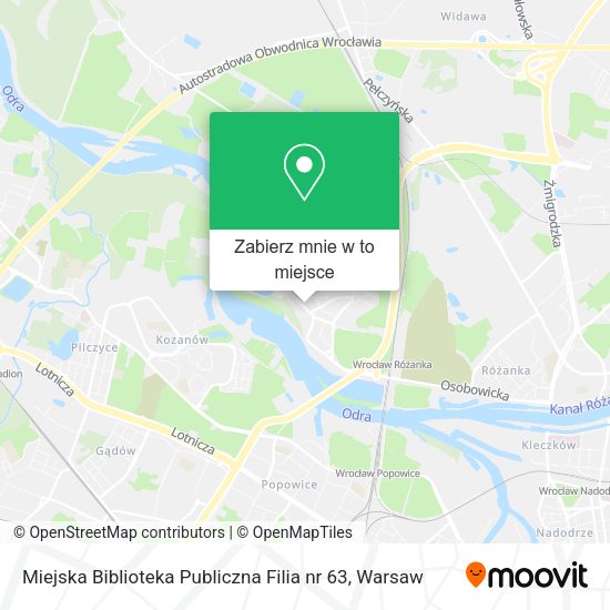 Mapa Miejska Biblioteka Publiczna Filia nr 63