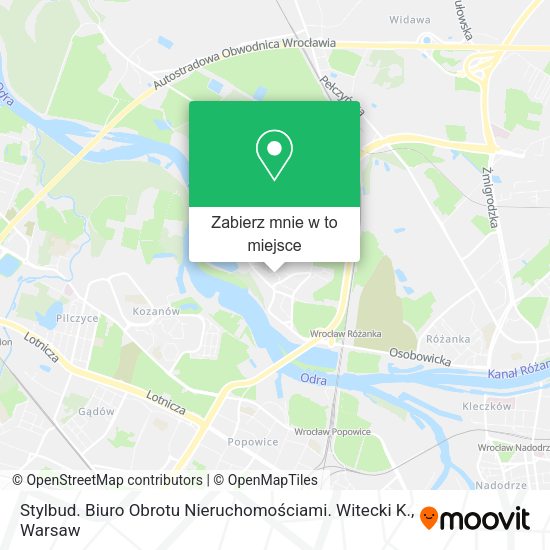 Mapa Stylbud. Biuro Obrotu Nieruchomościami. Witecki K.