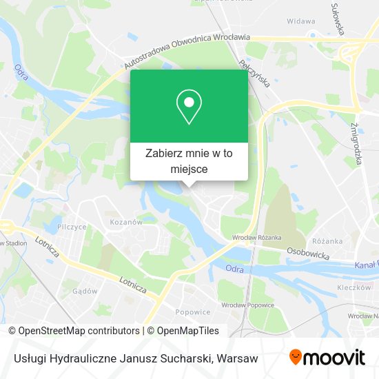 Mapa Usługi Hydrauliczne Janusz Sucharski