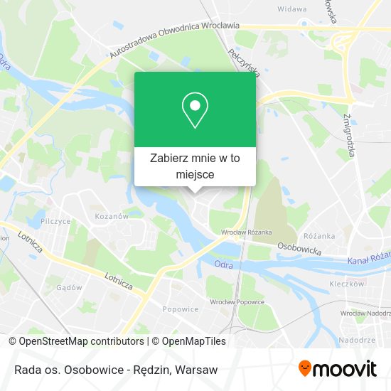 Mapa Rada os. Osobowice - Rędzin