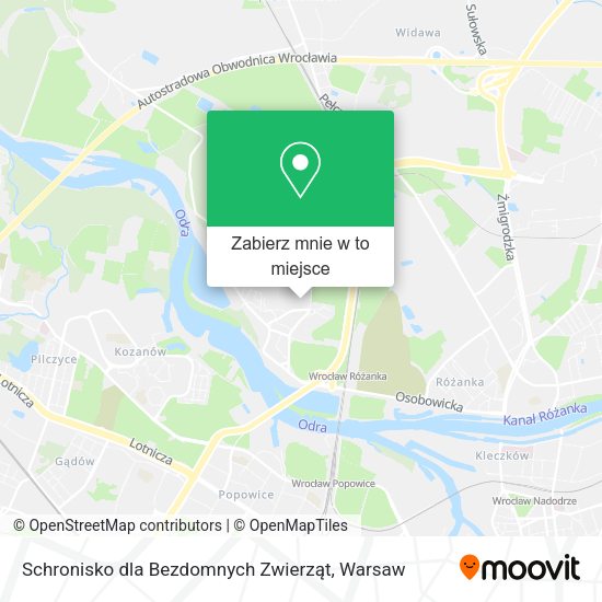 Mapa Schronisko dla Bezdomnych Zwierząt