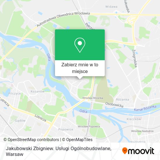 Mapa Jakubowski Zbigniew. Usługi Ogólnobudowlane