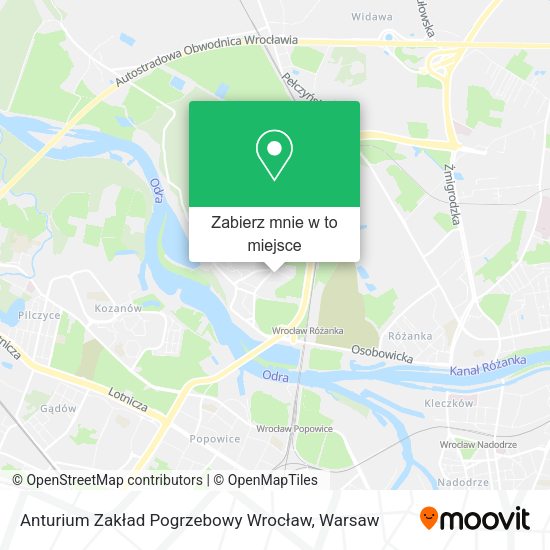 Mapa Anturium Zakład Pogrzebowy Wrocław