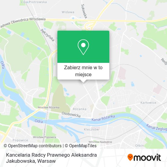 Mapa Kancelaria Radcy Prawnego Aleksandra Jakubowska