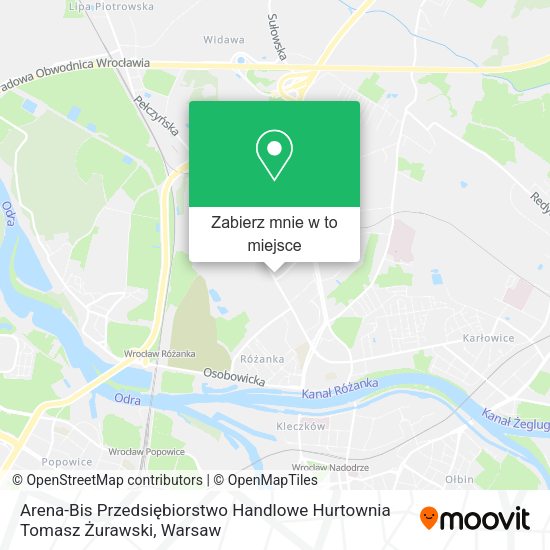 Mapa Arena-Bis Przedsiębiorstwo Handlowe Hurtownia Tomasz Żurawski