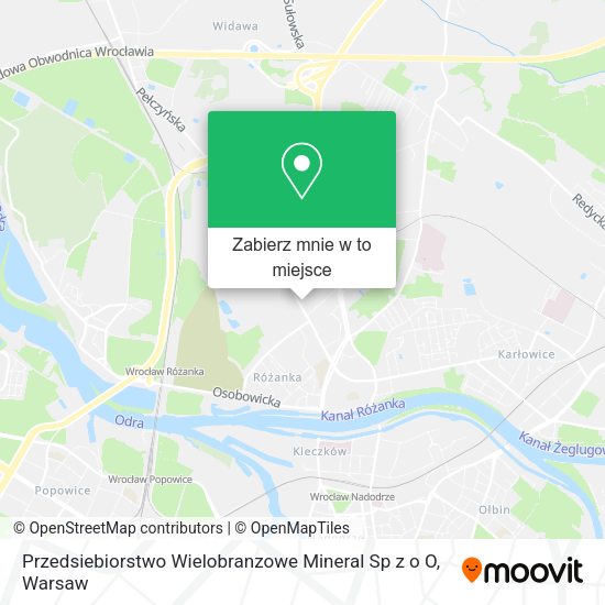 Mapa Przedsiebiorstwo Wielobranzowe Mineral Sp z o O