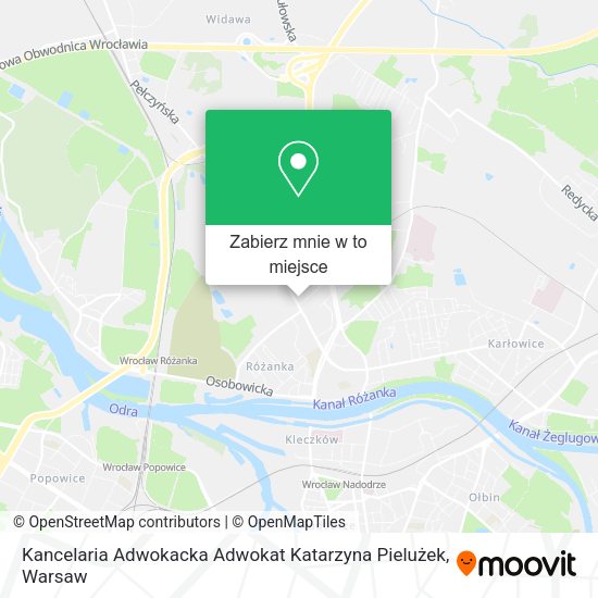 Mapa Kancelaria Adwokacka Adwokat Katarzyna Pielużek