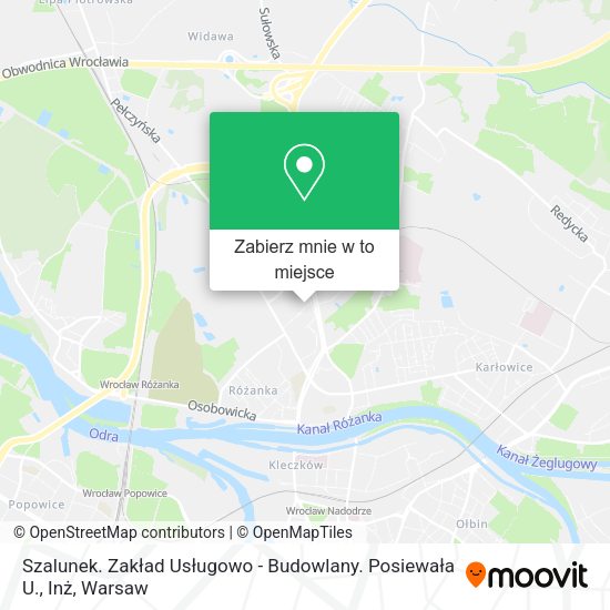 Mapa Szalunek. Zakład Usługowo - Budowlany. Posiewała U., Inż