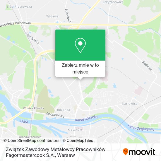 Mapa Związek Zawodowy Metalowcy Pracowników Fagormastercook S.A.