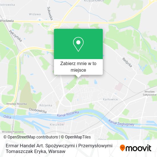 Mapa Ermar Handel Art. Spożywczymi i Przemysłowymi Tomaszczak Eryka