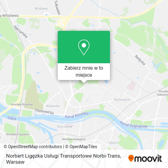 Mapa Norbert Ligęzka Usługi Transportowe Norbi-Trans