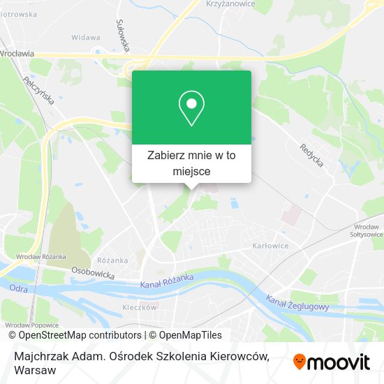 Mapa Majchrzak Adam. Ośrodek Szkolenia Kierowców