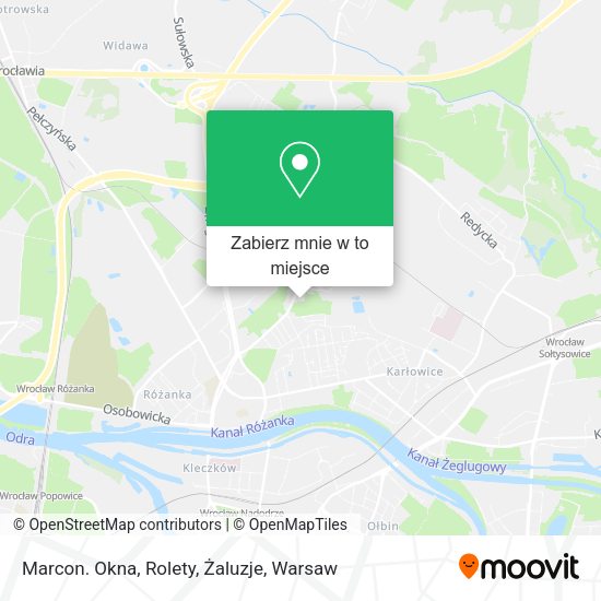 Mapa Marcon. Okna, Rolety, Żaluzje