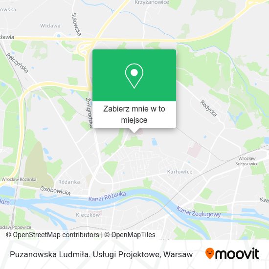 Mapa Puzanowska Ludmiła. Usługi Projektowe