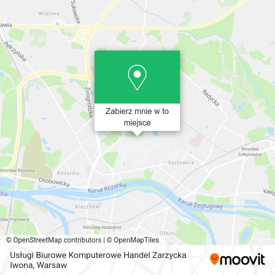 Mapa Usługi Biurowe Komputerowe Handel Zarzycka Iwona