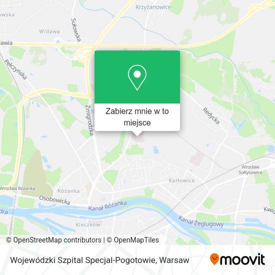 Mapa Wojewódzki Szpital Specjal-Pogotowie