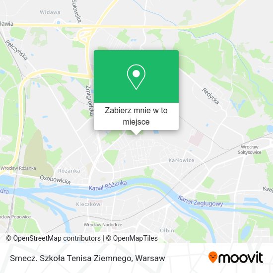 Mapa Smecz. Szkoła Tenisa Ziemnego