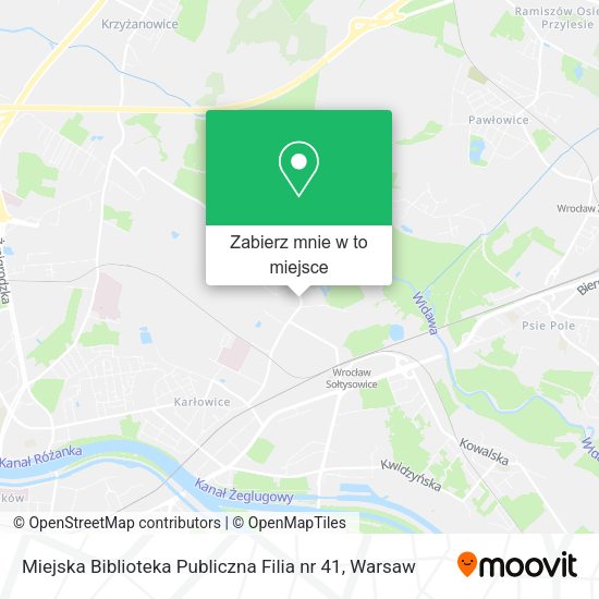 Mapa Miejska Biblioteka Publiczna Filia nr 41