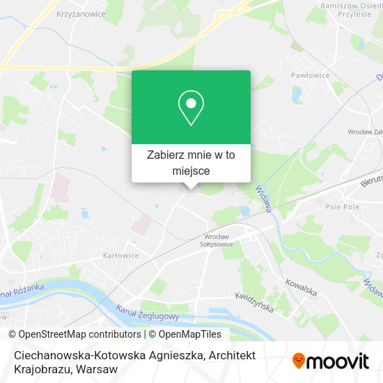 Mapa Ciechanowska-Kotowska Agnieszka, Architekt Krajobrazu