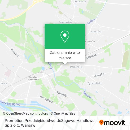 Mapa Promotion Przedsiębiorstwo Us3ugowo Handlowe Sp z o O