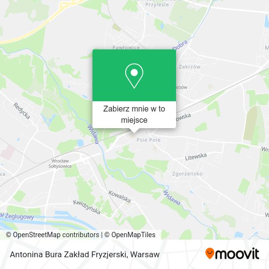 Mapa Antonina Bura Zakład Fryzjerski