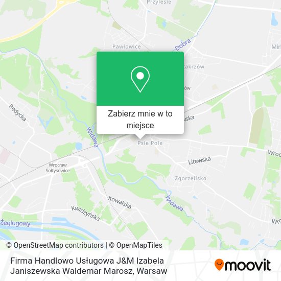 Mapa Firma Handlowo Usługowa J&M Izabela Janiszewska Waldemar Marosz