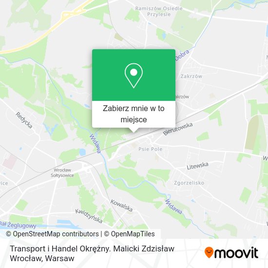 Mapa Transport i Handel Okrężny. Malicki Zdzisław Wrocław