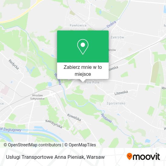 Mapa Usługi Transportowe Anna Pieniak