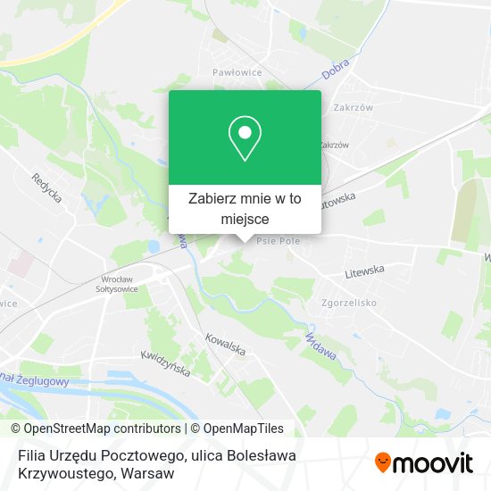 Mapa Filia Urzędu Pocztowego, ulica Bolesława Krzywoustego