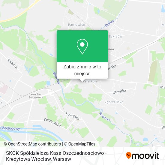 Mapa SKOK Spóldzielcza Kasa Oszczednosciowo - Kredytowa Wrocław