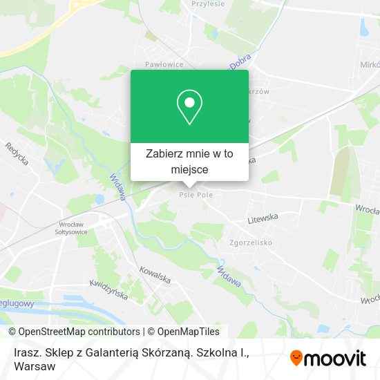 Mapa Irasz. Sklep z Galanterią Skórzaną. Szkolna I.